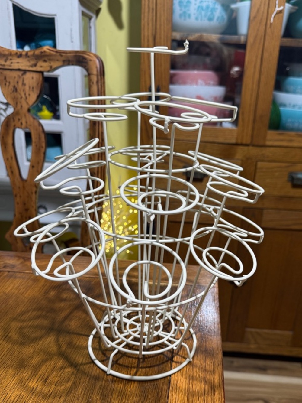 Vintage White Metal Cupcake stand display bouquet
